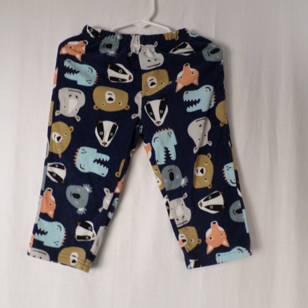 Carters Boys Zoo Fleece Pajama Pants Boys Sz 2T